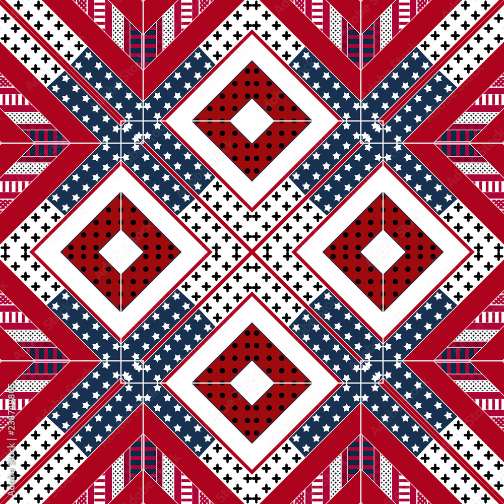 Abstract american patchwork pattern