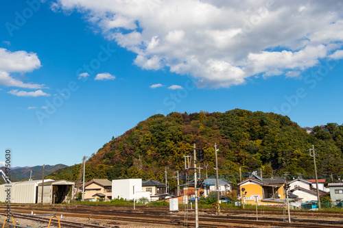 Takatsudo Gorges wrapped in autumn leaves / Takatsudo Gorges is a valley in Takatsudo Omama-machi, Midori-city, Gunma Prefecture, Japan. © 政昭 大橋