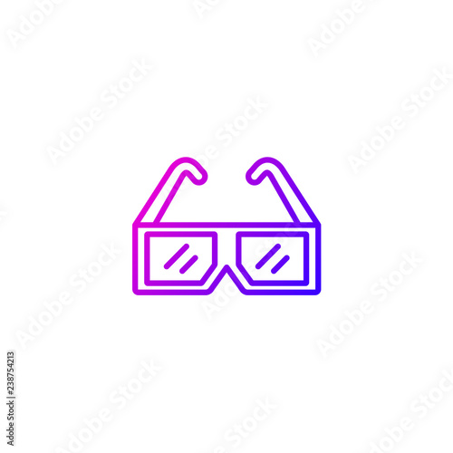 3D glasses vector icon