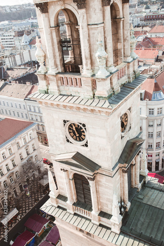 Elevated view of the city of Budapest from St. Stephen's Basilica, Hungary