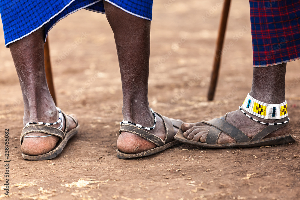 african massai in shoes