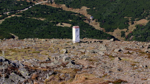 Photos Border stone in the Polish-Czech border in Sudeten