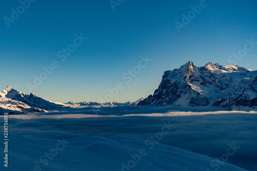 Wetterhorn, Grindelwald mit Nebelmeer  photo