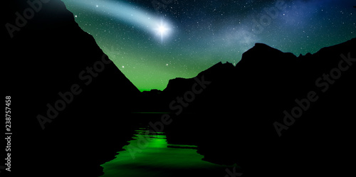 Sternschnuppe am Himmel