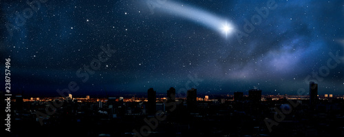 Sternschnuppe am Himmel