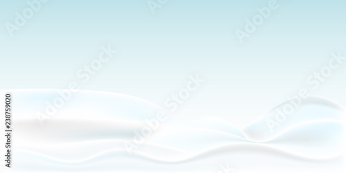 Realistic snowdrift isolated. Vector illustration with snow hills. Winter snowy landscape.