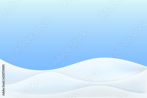Realistic snowdrift isolated. Vector illustration with snow hills. Winter snowy landscape.