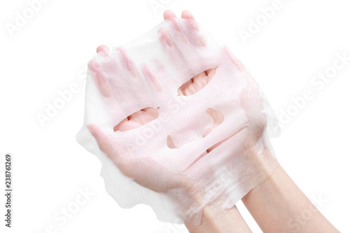 facial mask in wamon hand