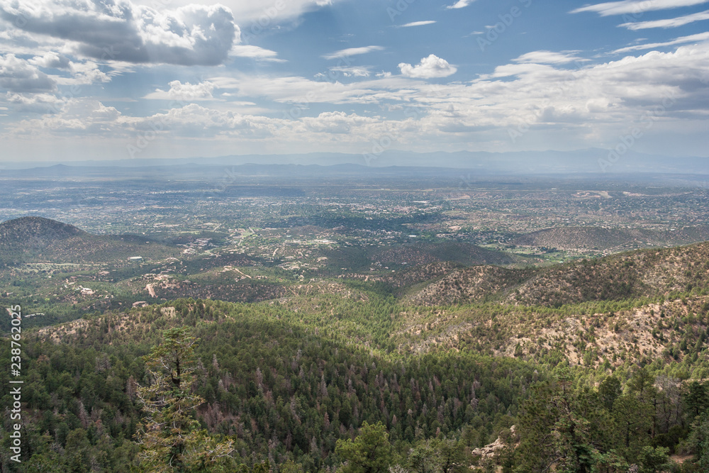 View of Santa Fe, New Mexico from Atalaya  Mountain