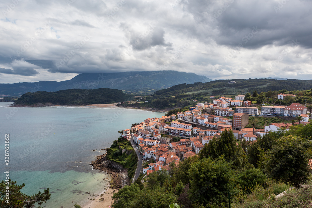 Village of Lastres of the spectator of San Roque, declared most beautiful village of Spain, Asturias.
