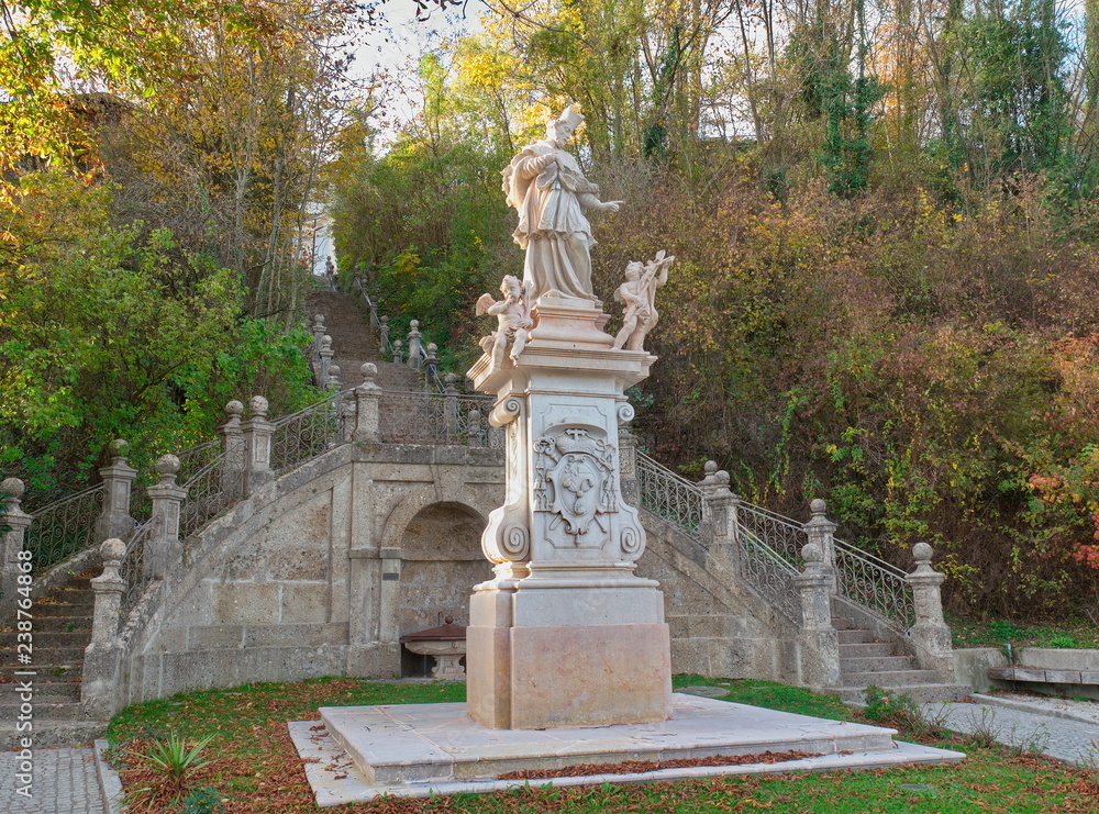 Statue des Heiligen Nepomuk in Oberndorf / Salzburg / Österreich