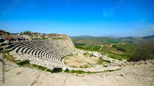 antyczny amfiteart w Segesta, Sycylia
