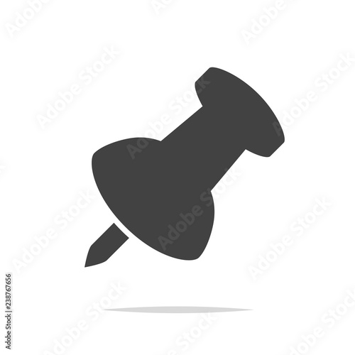 Push pin icon vector isolated