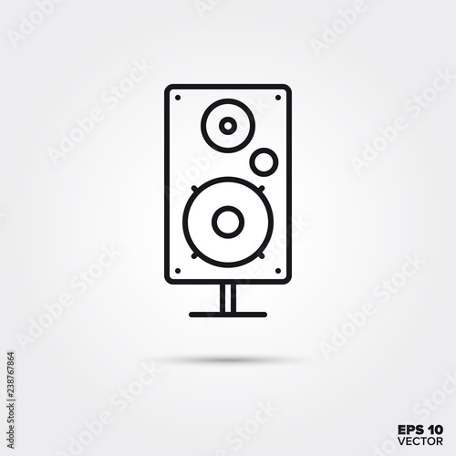 Speaker vector line icon
