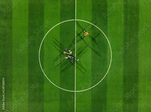 Konstfotografi Aerial view of a soccer