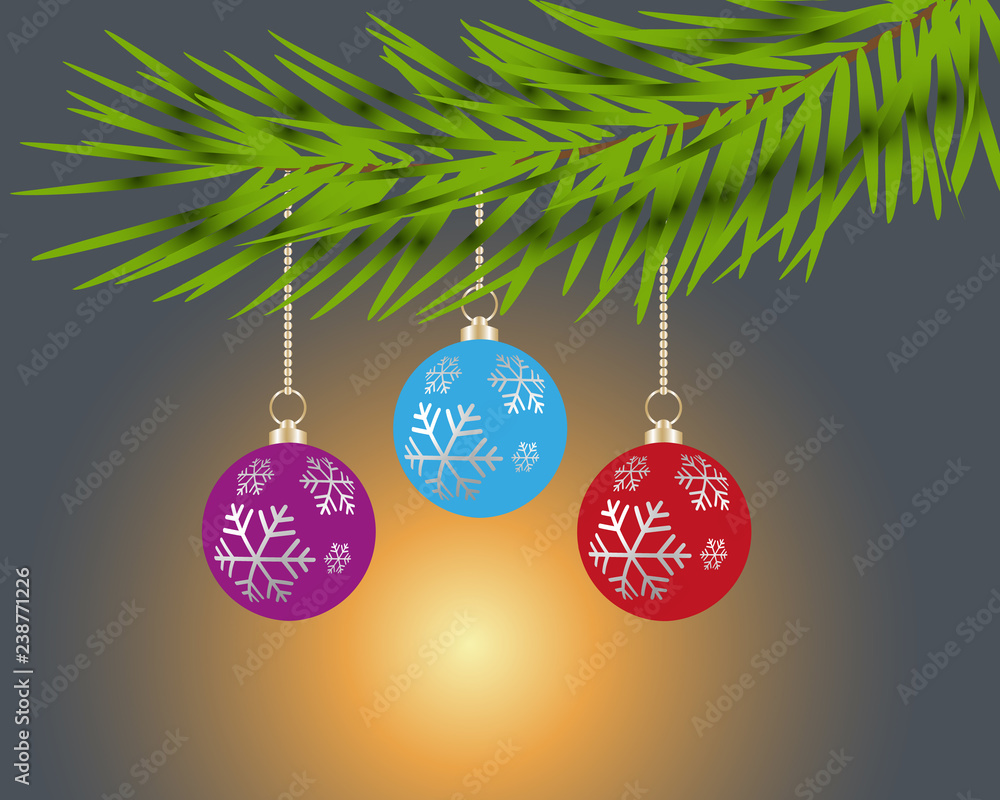 Vector christmas tree decoration elements Vector christmas tree decoration elements