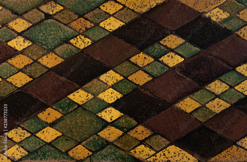 Old medieval floor tiles pattern texture Stock Photo | Adobe Stock