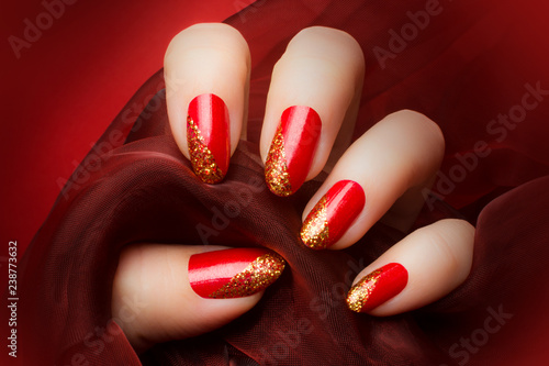 Quadro em tela beautiful red nails