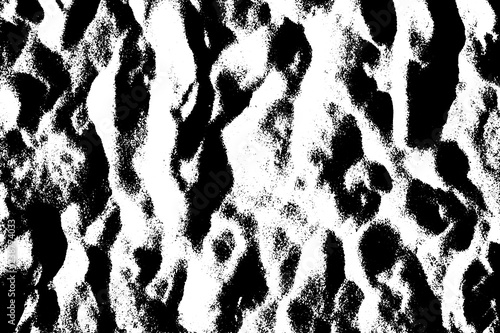 Black on white spotted texture. Monochrome sand surface. Distressed vector overlay for vintage effect.