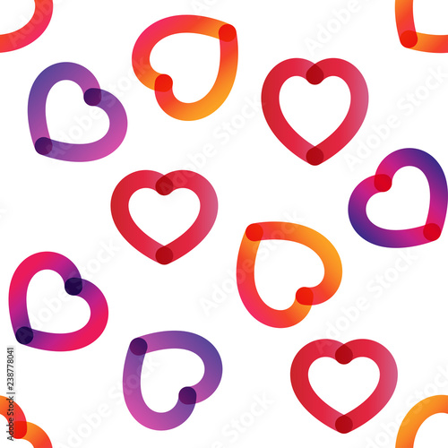 Love Actually vector colorful trendy seamless pattern