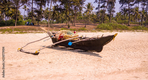old fishing boat on the beach