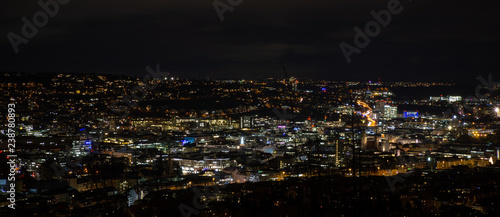 Panorama at night from Stuttgart