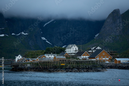 Reine village on Lofoten in early morning light. photo