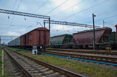 freight railcars. railway transportation in Ukraine