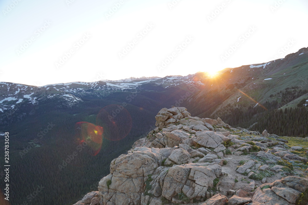 Naklejka premium Rocky Mountain Sunset