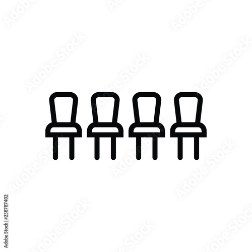 Black line icon for  job interview