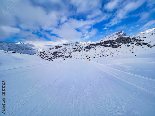 Ski slope in the alps