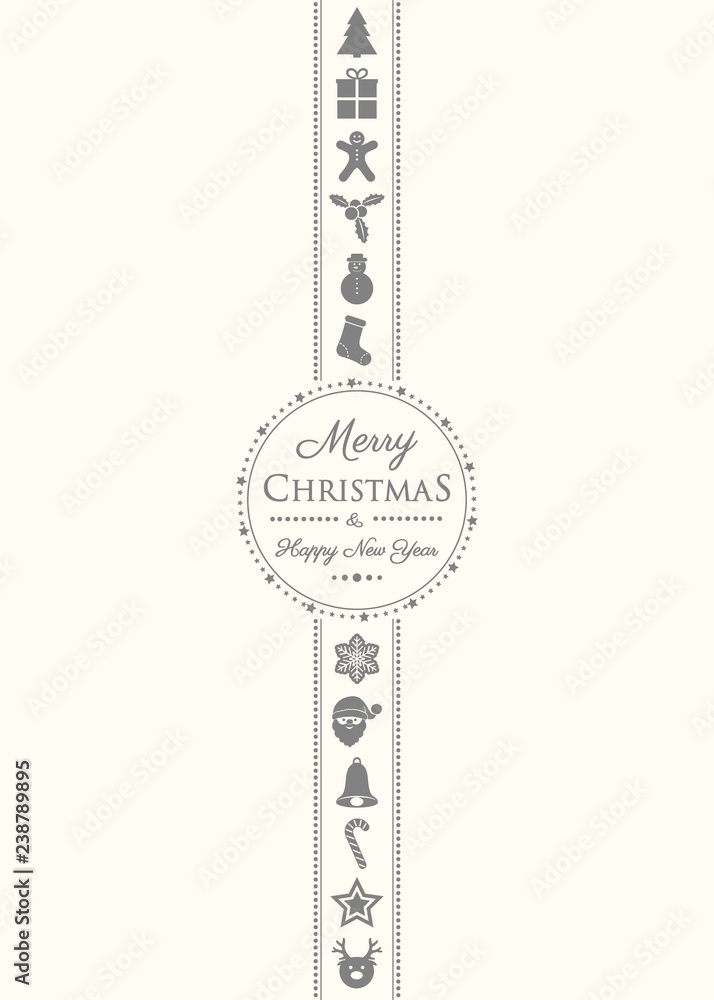 Concept of Christmas card with decorations and wishes. Vector. Concept of Christmas card with decorations and wishes. Vector.