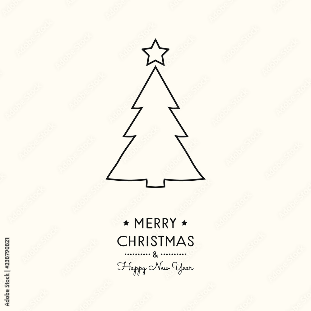 Design of Christmas tree with wishes and ornaments. Vector. Design of Christmas tree with wishes and ornaments. Vector.