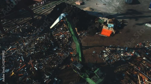 Wallpaper Mural aerial view on Port terminal of bulk cargo with ship Torontodigital.ca