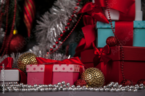 christmas tree and gifts