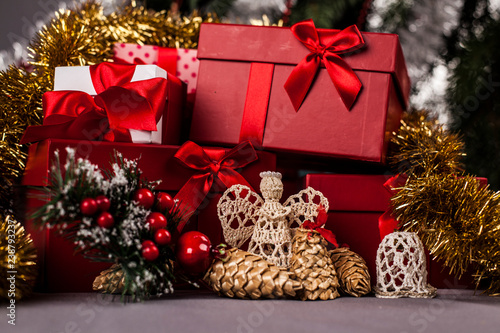 christmas tree and gifts