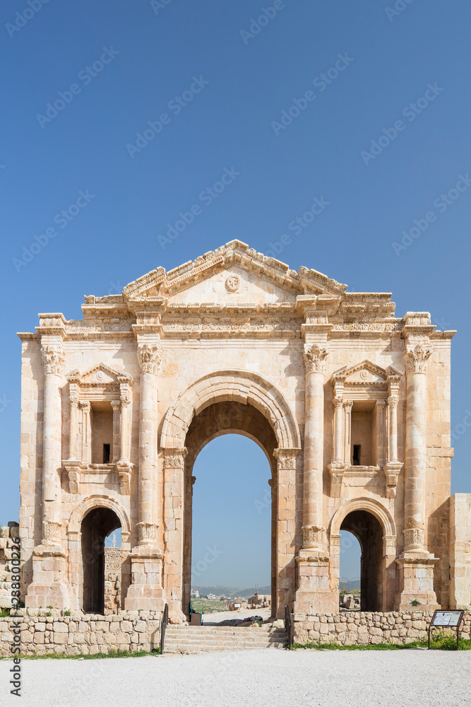 giant arch of entrance to old city 