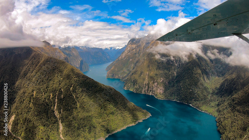 New Zealand. Milford Sound from above
