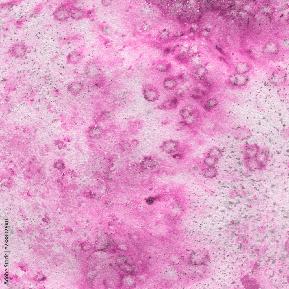 Pink watercolor texture with abstract washes and brush strokes on white paper background. Trendy look. Chaotic abstract organic design. Pink watercolor texture with abstract washes and brush strokes on white paper background. Trendy look. Chaotic abstract organic design.