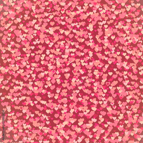 Fototapeta Naklejka Na Ścianę i Meble -  Pink candy. Vector background of small hearts.