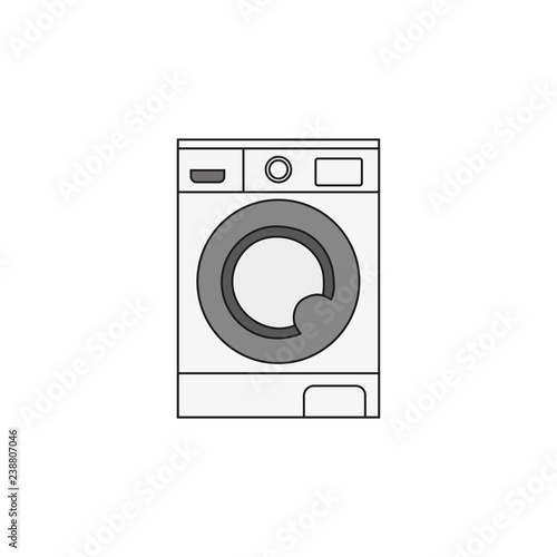 Washing machine icon. Vector 