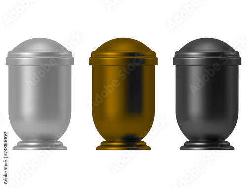 Metal ash urn