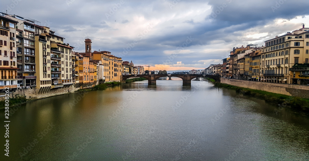 Arno river in Florence, Italy.