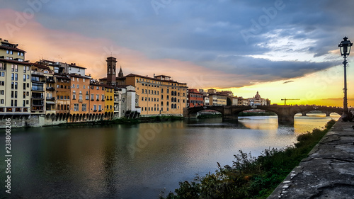 Arno river in Florence  Italy.