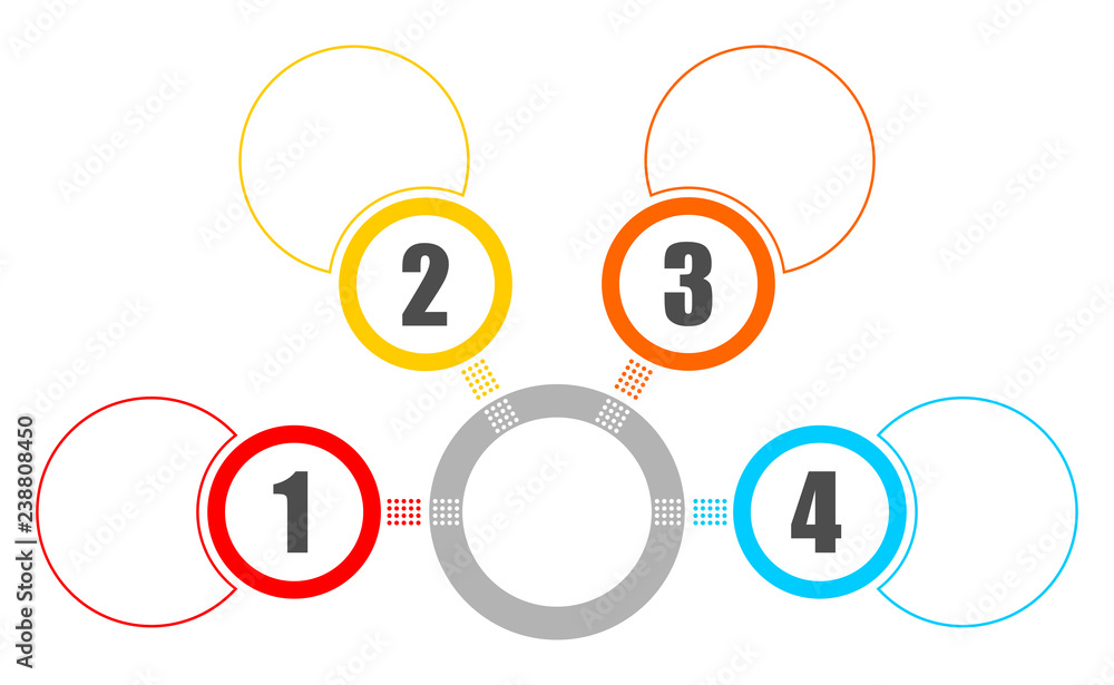 Infographic vector template for presentation, chart, diagram, graph, business concept with 4 options. Infographic vector template for presentation, chart, diagram, graph, business concept with 4 options.