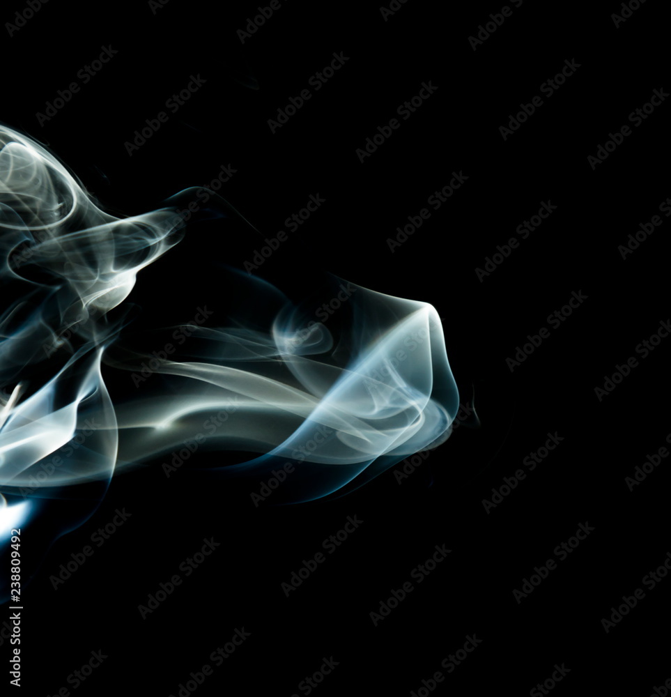 Fototapeta premium Smoke on black background