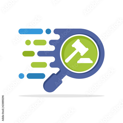 Vector illustration icon with the responsive search application concept to find information about bidding auctions