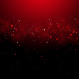 Abstract red bokeh background, vector illustration