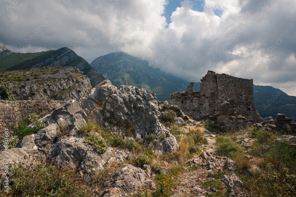 Old town in Stari Bar, Montenegro