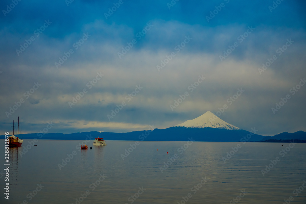 Osorno volcano and Llanquihue Lake, Parque Nacional Vicente P rez Rosales, Lake District, Puerto Varas, Chile